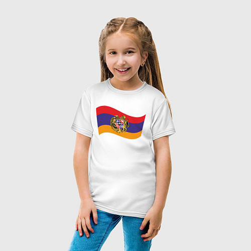 Детская футболка Армения / Белый – фото 4
