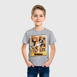 Футболка хлопковая детская Haikyuu Haikyu Haikuu, цвет: меланж — фото 2