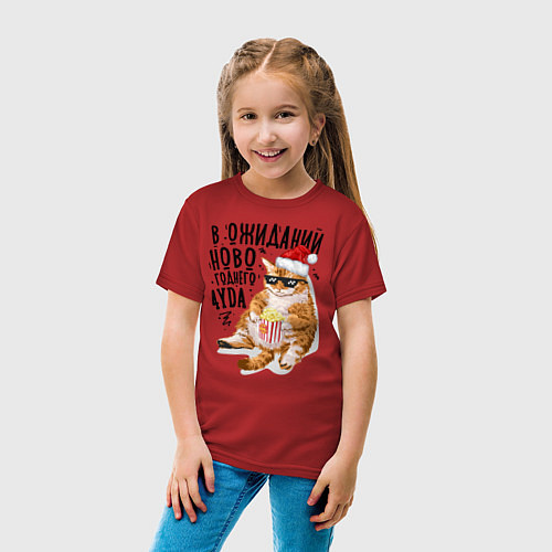 Детская футболка Ждём Чудес / Красный – фото 4