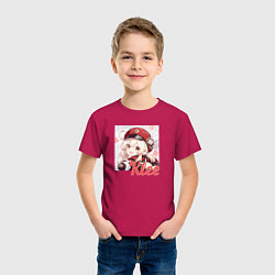 Футболка хлопковая детская Klee, цвет: маджента — фото 2