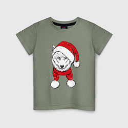 Футболка хлопковая детская Wolf hipster, цвет: авокадо