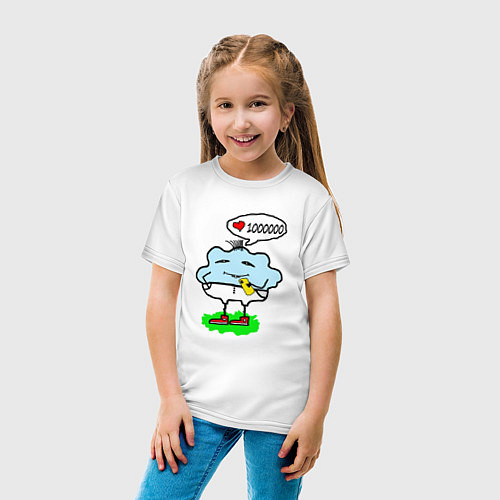 Детская футболка Тучка Блогер / Белый – фото 4