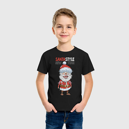 Детская футболка SantaSTYLE / Черный – фото 3