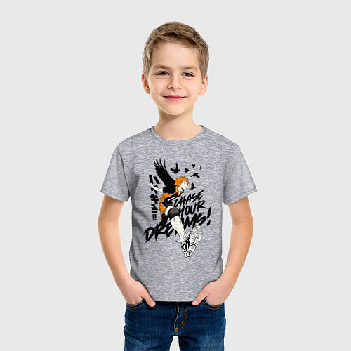 Детская футболка Хайку / Меланж – фото 3