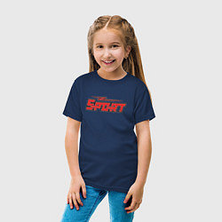 Футболка хлопковая детская Sport, цвет: тёмно-синий — фото 2