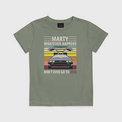 Футболка хлопковая детская Back to the Future, цвет: авокадо