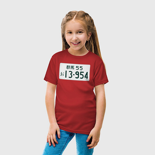 Детская футболка Initial D Номер / Красный – фото 4