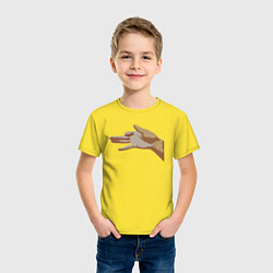 Футболка хлопковая детская Пёс или рука ?, цвет: желтый — фото 2