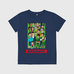 Футболка хлопковая детская Brassic Art Голяк, цвет: тёмно-синий