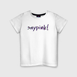 Футболка хлопковая детская Saypink!, цвет: белый