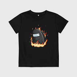 Детская футболка Among Us fire