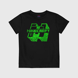 Футболка хлопковая детская Minecraft, цвет: черный