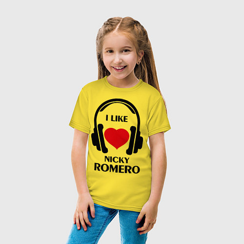 Детская футболка I like Nicky Romero / Желтый – фото 4