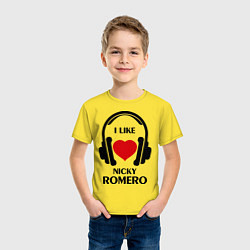 Футболка хлопковая детская I like Nicky Romero, цвет: желтый — фото 2