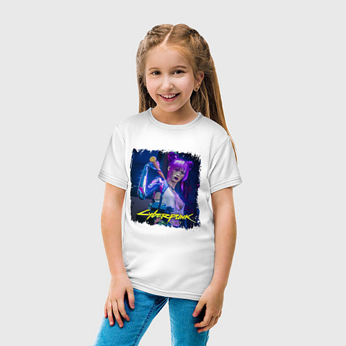 Детская футболка CYBERPUNK 2077 Z / Белый – фото 4