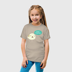 Футболка хлопковая детская Чык-Чырык Мем, цвет: миндальный — фото 2