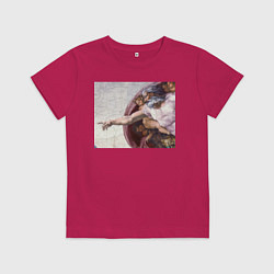 Футболка хлопковая детская Искусство, цвет: маджента