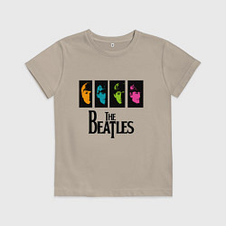 Футболка хлопковая детская Всемирный день The Beatles, цвет: миндальный
