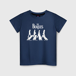 Футболка хлопковая детская The Beatles, цвет: тёмно-синий