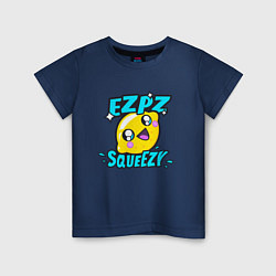 Футболка хлопковая детская Easy Peasy Lemon Squeezy, цвет: тёмно-синий