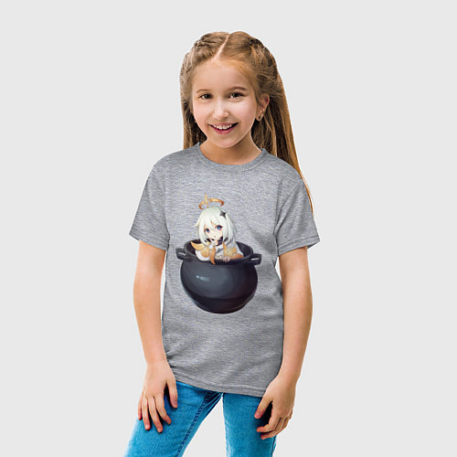Детская футболка Новое блюдо - Паймон / Меланж – фото 4