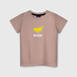 Футболка хлопковая детская RUSH BANANA, цвет: пыльно-розовый