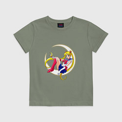 Футболка хлопковая детская Sailor Moon, цвет: авокадо