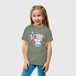 Футболка хлопковая детская BTS sleep, цвет: авокадо — фото 2