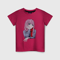 Футболка хлопковая детская Zero Two, цвет: маджента