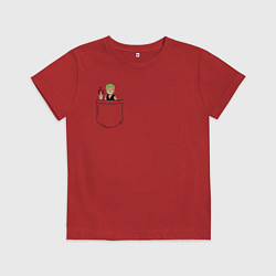 Футболка хлопковая детская One piece, цвет: красный