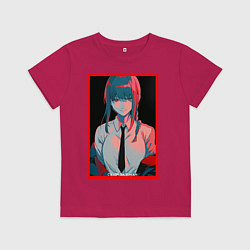 Детская футболка Макима человек бензопила Red