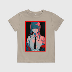 Детская футболка Макима человек бензопила Red