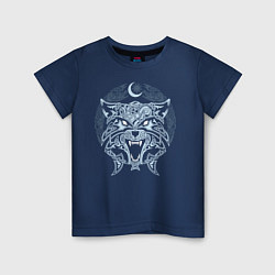 Футболка хлопковая детская Волк Фенрир, цвет: тёмно-синий