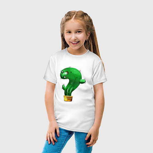 Детская футболка Кактус / Белый – фото 4