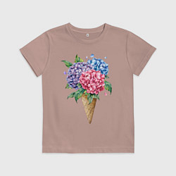 Детская футболка Букет цветов в рожке