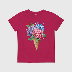 Детская футболка Букет цветов в рожке