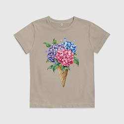 Детская футболка Букет цветов в рожке