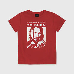 Футболка хлопковая детская WE HAVE A CITY TO BURN, цвет: красный