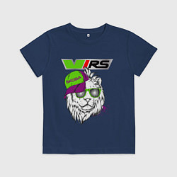 Футболка хлопковая детская Skoda RS Шкода РС Z, цвет: тёмно-синий