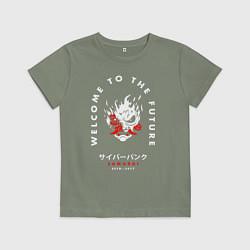 Футболка хлопковая детская SAMURAI Cyberpunk 2077, цвет: авокадо