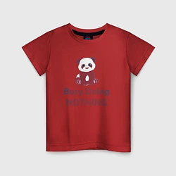 Футболка хлопковая детская Панда Panda, цвет: красный
