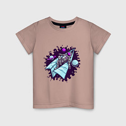 Детская футболка Астронавт на самолетике