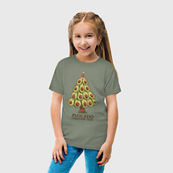 Футболка хлопковая детская Avocado Christmas Tree, цвет: авокадо — фото 2