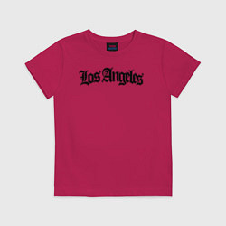 Футболка хлопковая детская Los Angeles, цвет: маджента