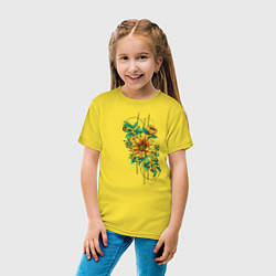 Футболка хлопковая детская Sunflower, цвет: желтый — фото 2