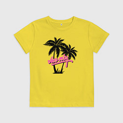 Футболка хлопковая детская GTA Vice City, цвет: желтый