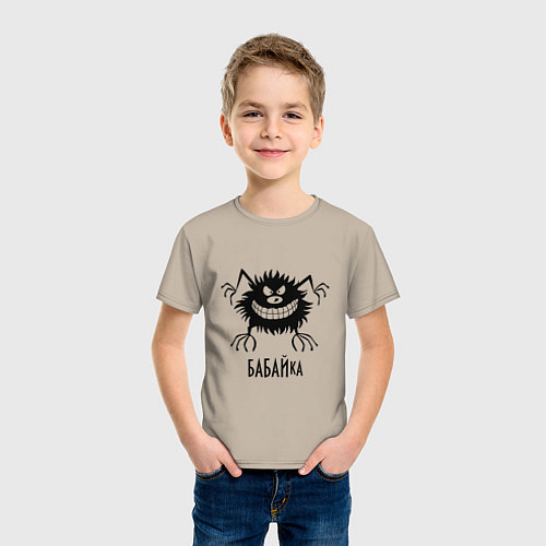 Детская футболка Бабайка / Миндальный – фото 3