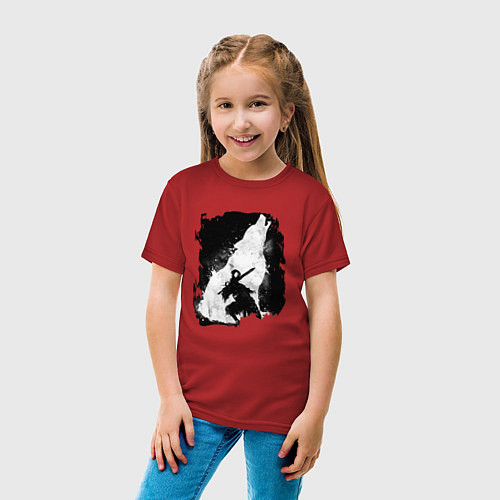 Детская футболка DARK SOULS ТЁМНЫЕ ДУШИ / Красный – фото 4