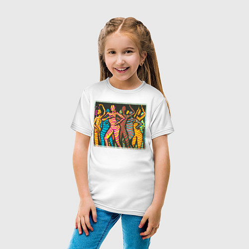 Детская футболка Люди в танце Дискотека / Белый – фото 4