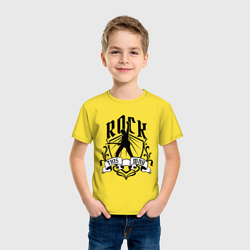 Детская футболка Rock This Way / Желтый – фото 3